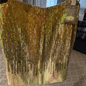 Versace Collection Iridescent Ombre sequin skirt